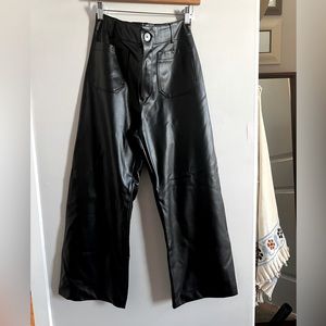 Black faux leather Colette pants